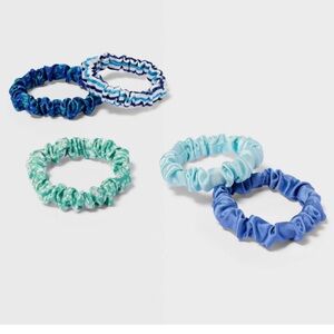 Roller rabbit x target 5 pack hair binders twisters set— blue multi color pack